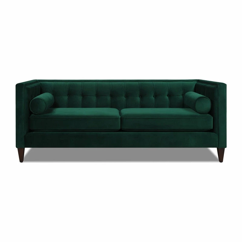 Best reviews of ๐ Jennifer Taylor Home Jack 84" Tufted Tuxedo Sofa Double Cushion Evergreen ๐