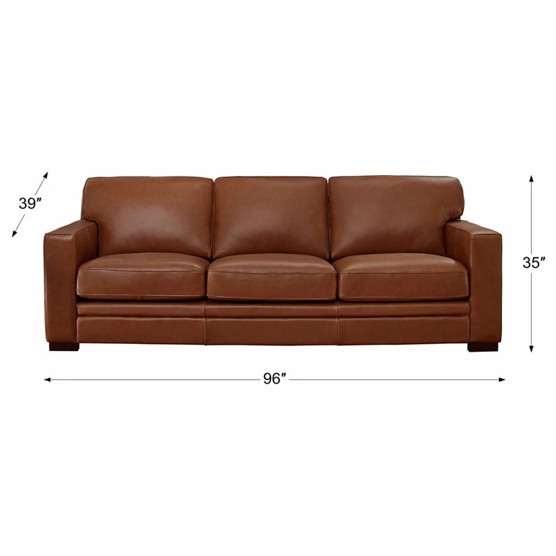 Flash Sale ๐ Hydeline USA Hydeline Dillon Top Grain Leather Sofa Collection, Cinnamon Brown, Sofa ๐ฅฐ - Image 12