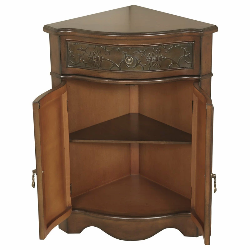 Best Pirce โจ Welcome Home Accents Walnut Corner Cabinet ๐ - Image 3