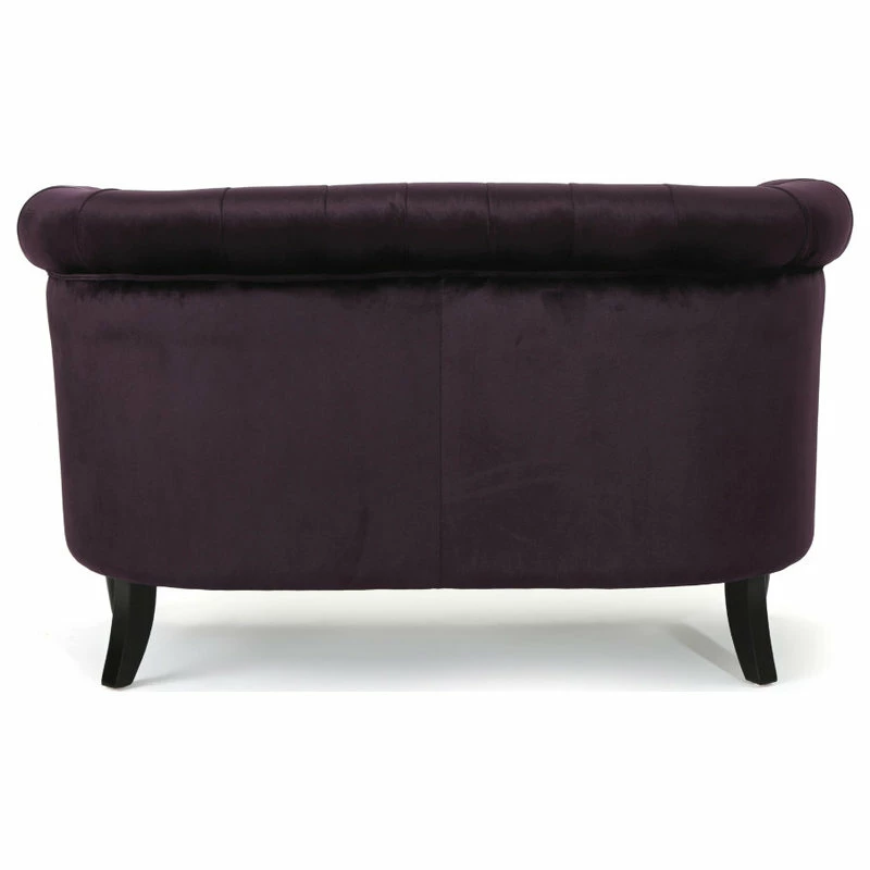 Best reviews of โค๏ธ GDFStudio GDF Studio Melaina Tufted Scroll Arm New Velvet Loveseat, Blackberry ๐ - Image 8