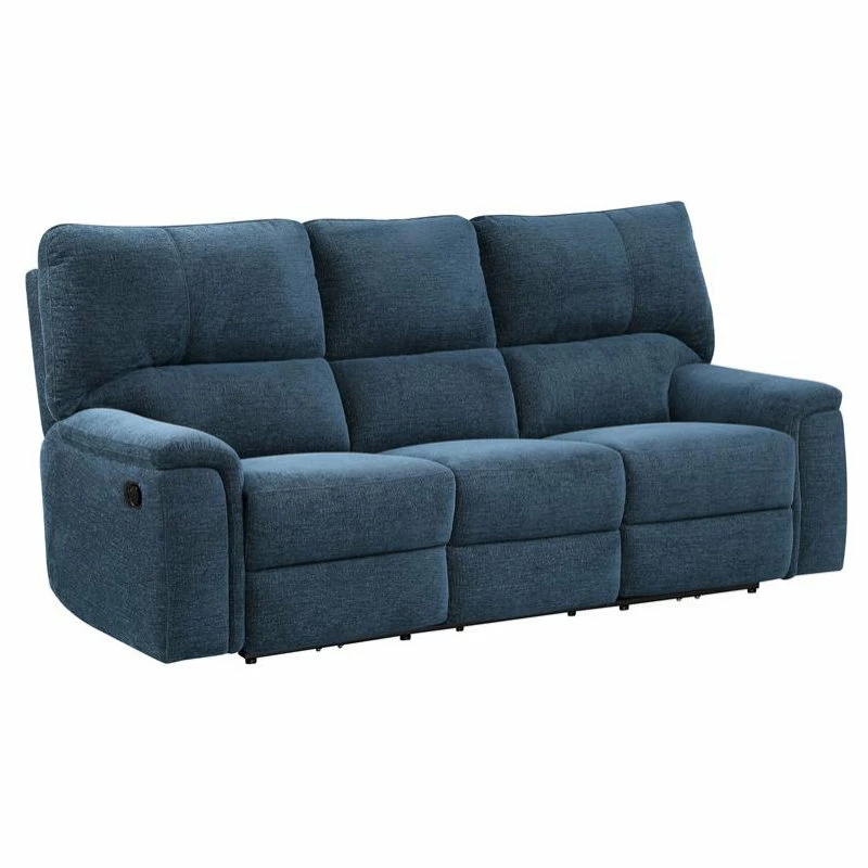 Outlet ๐ Domain Industries Inc. Lexicon Dickinson Chenille Double Reclining Sofa In Indigo ๐