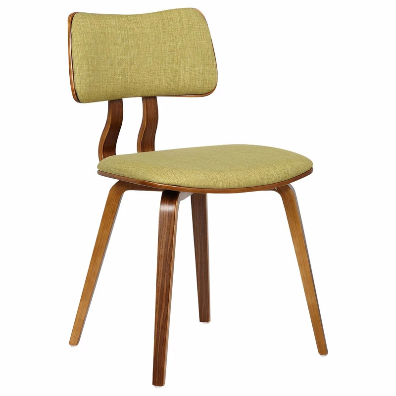 Budget โ Armen Living Jaguar Mid-Century Dining Chair, Walnut, Green ๐
