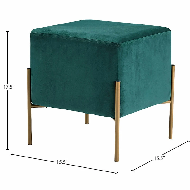 Deals ๐ฅ Meridian Furniture Isla Velvet Ottoman/Stool, Green ๐งจ - Image 4