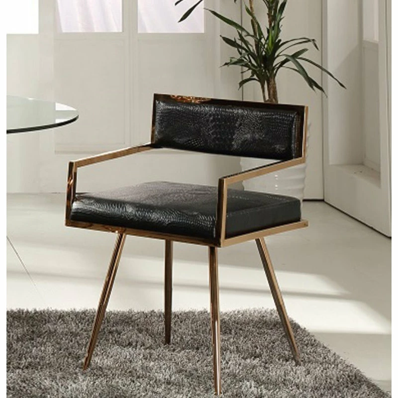 Deals ๐คฉ Vig Furniture Inc. Modrest Rosario Modern Black And Rosegold Dining Chair ๐ - Image 2