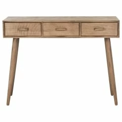 Deals 🌟 Safavieh Albus 3-Drawer Console Table, Desert Brown ✔️