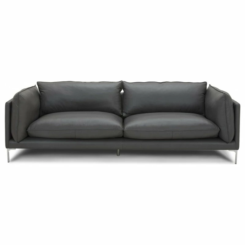 Outlet 🤩 Vig Furniture Inc. Divani Casa Harvest Modern Full Leather Sofa, Gray ✔️ - Image 5