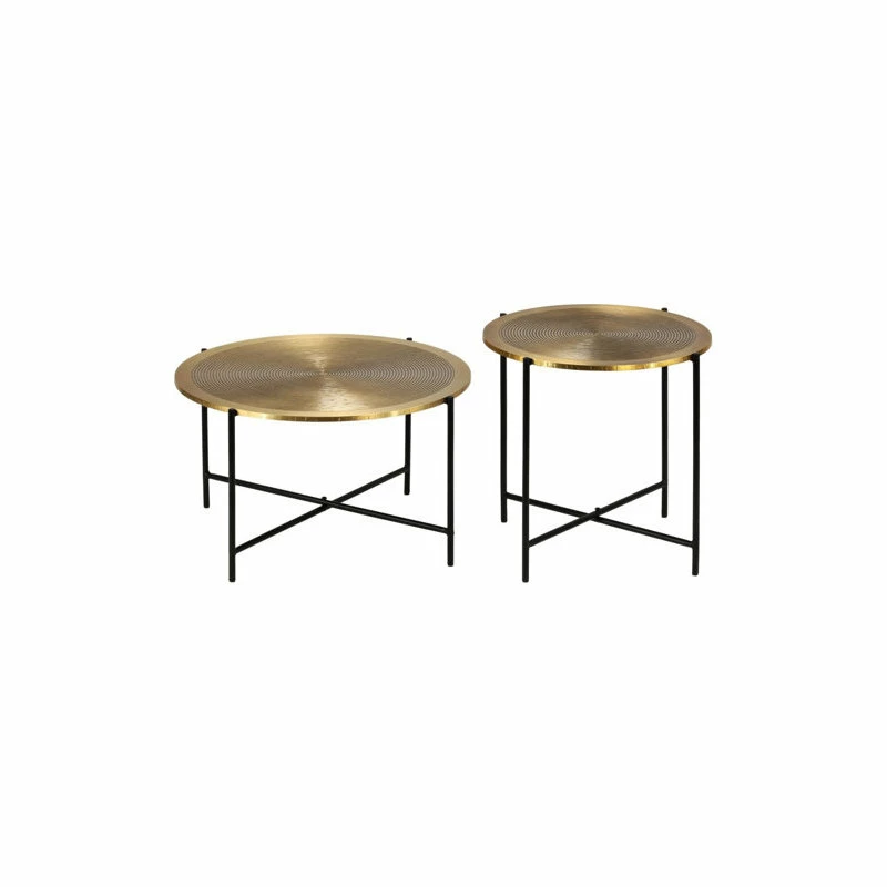 Budget 😍 Vida XL LLC VidaXL 2 Piece Table Set Brass-covered MDF Coffee Table Living Room Furniture 👍 - Image 8