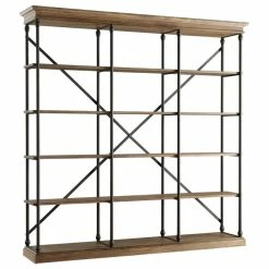 Buy ✔️ Inspire Q Eleanor Cornice 5-Shelf Bookcase, Brown, 84" Wide 🛒
