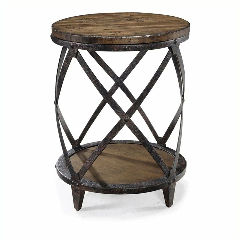 Cheapest 🤩 Magnussen Home Furnishings Magnussen Pinebrook Round Accent Table In Distressed Pine 🎉 - Image 2