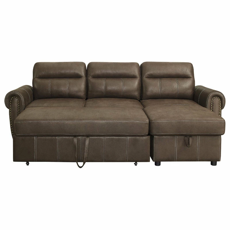 Best reviews of โจ Lilola Home Ashton Microfiber Reversible Sleeper Sectional Sofa, Saddle Brown ๐ฅฐ - Image 2