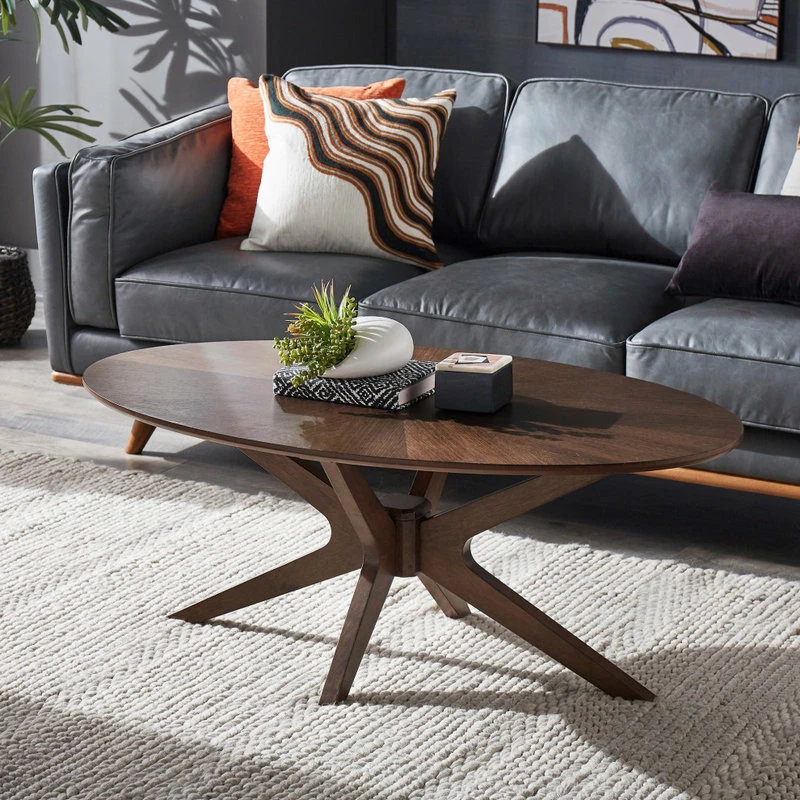 Discount 👍 Inspire Q Klauser Mid-Century Walnut Finish Coffee Table 😀 - Image 7