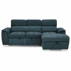 Brand new 💯 Lexicon Home Elenor 2-Piece Set Sectional Sofa With Pull-Out Bed And Storage, Blue 😀