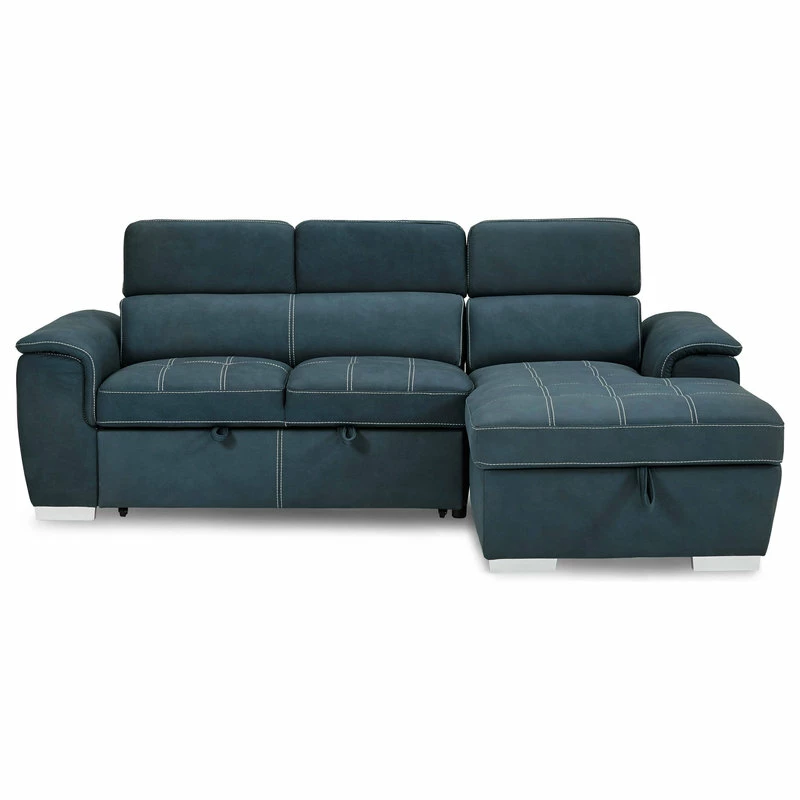 Brand new 💯 Lexicon Home Elenor 2-Piece Set Sectional Sofa With Pull-Out Bed And Storage, Blue 😀