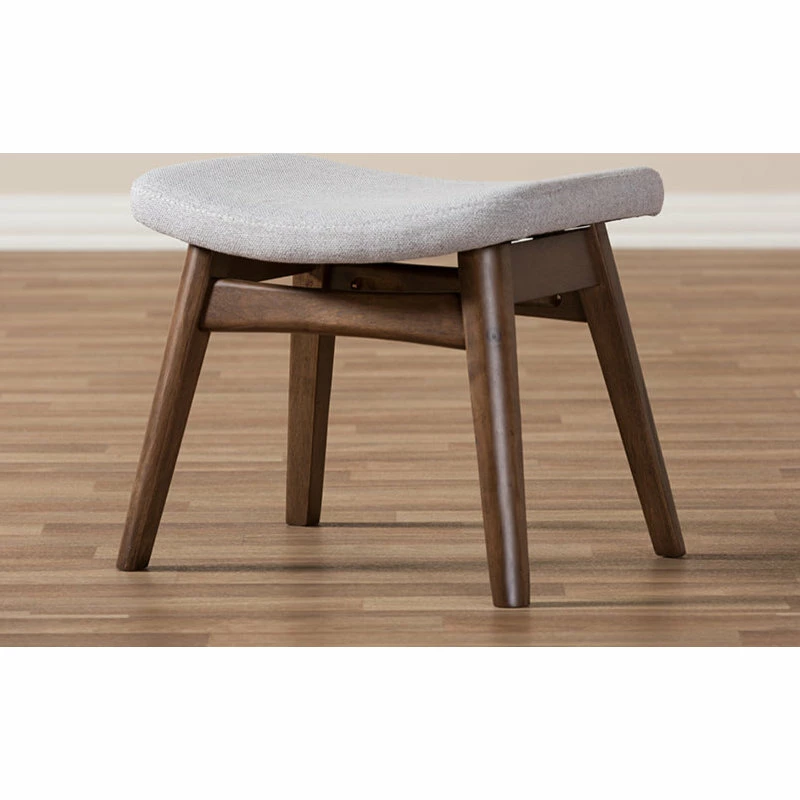 Cheap ๐ Baxton Studio Vera Light Gray Fabric Upholstered Ottoman โญ - Image 6