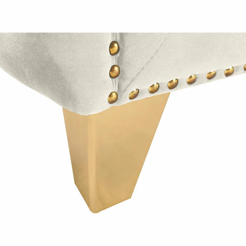 Cheapest ๐คฉ Meridian Furniture Michelle Fabric Upholstered Loveseat, Gold Iron Legs ๐ - Image 5