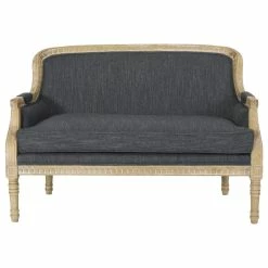 Buy ✔️ GDFStudio Alton Fabric Upholstered Loveseat, Charcoal And Natural 😀