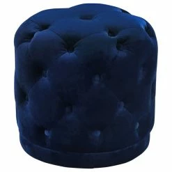 Wholesale ๐ฅฐ Meridian Furniture Harper Velvet Ottoman/Stool, Navy ๐