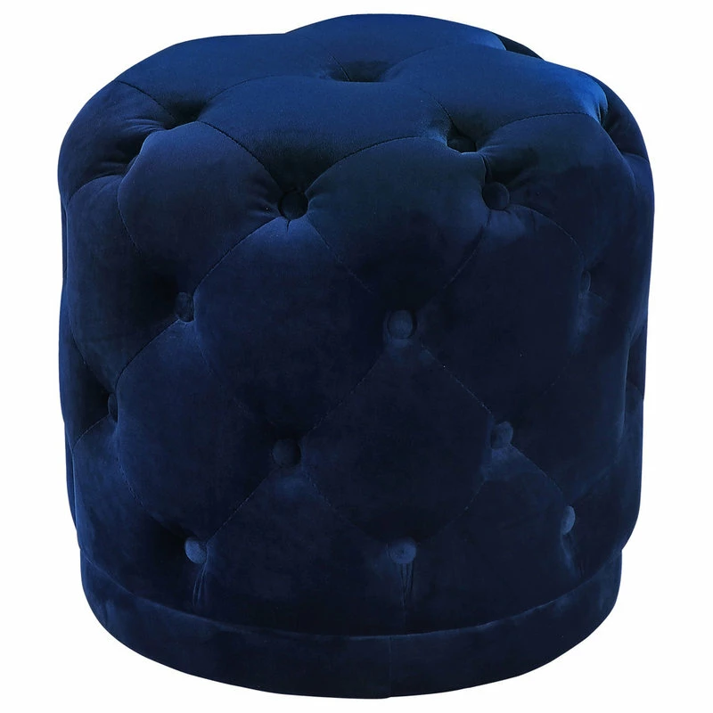 Wholesale ๐ฅฐ Meridian Furniture Harper Velvet Ottoman/Stool, Navy ๐