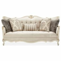Promo 👍 Michael Amini Lavelle Classic Pearl Sofa, Ivory 👍