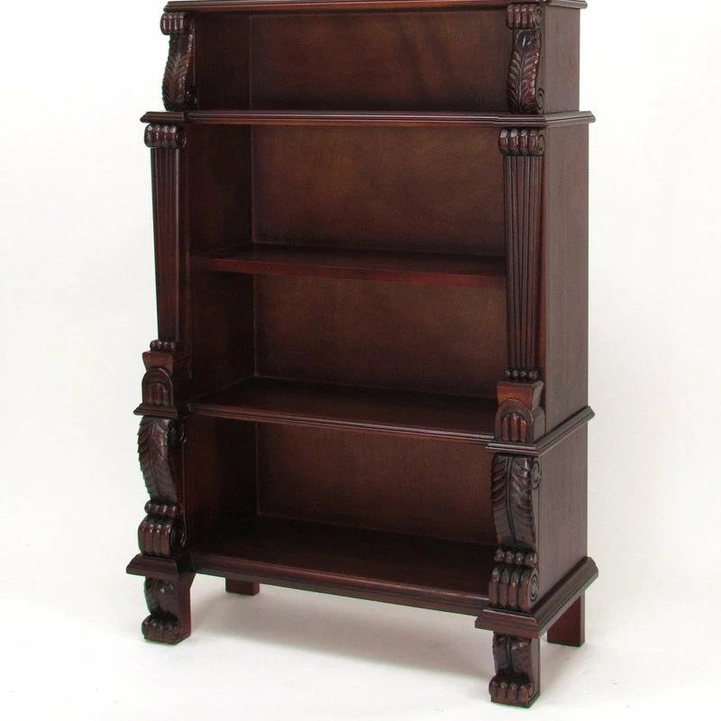 New ๐ฏ Wayborn Home Furnishing Inc Classic Bookcase, Cherry Brown ๐งจ - Image 2