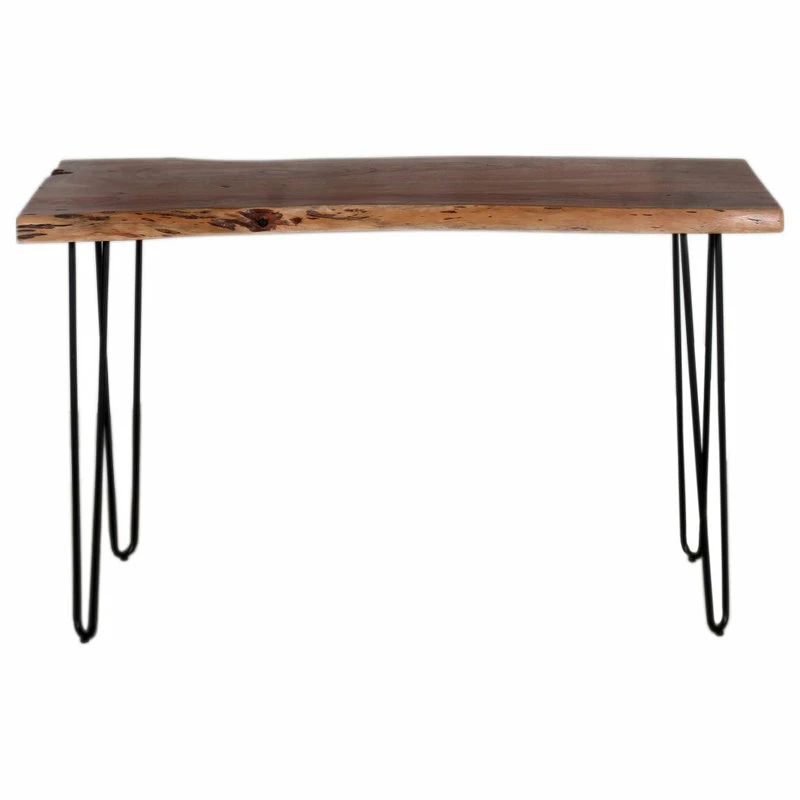 Budget 👍 Bolton Furniture, Inc. Hairpin Natural Live Edge Wood, Metal 48" Media Console Table, Natural 😀 - Image 3