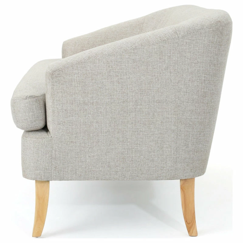 Promo 👏 GDFStudio GDF Studio Shelby Mid Century Modern Fabric Loveseat, Beige 🎁 - Image 8