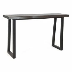 Brand new 🔔 Steve Silver Jennings Cherry And Ebony Solid Wood Live Edge Sofa Bar Table ⭐