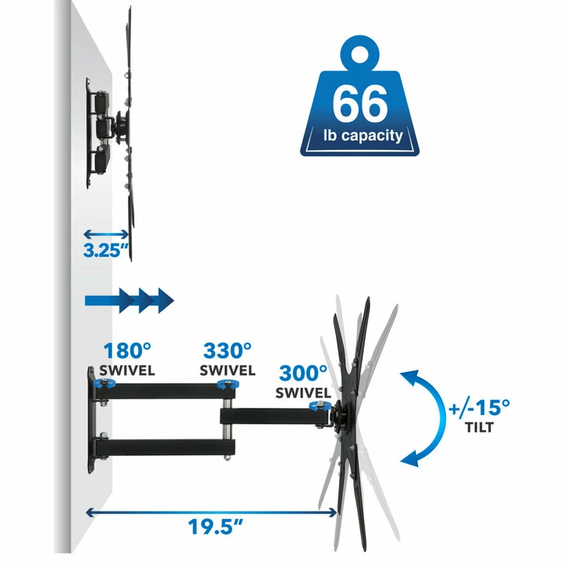 Best deal 🔥 Mount-It! TV Wall & Desk Mounts Mount-It! TV Wall Mount Full Motion | 23" To 55" Screen Size 😉 - Image 6