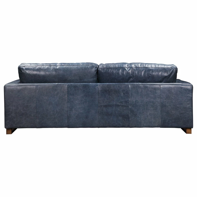 Coupon 👍 Moe's Home Collection Nikoly Contemporary Leather Sofa In Blue ✨ - Image 4