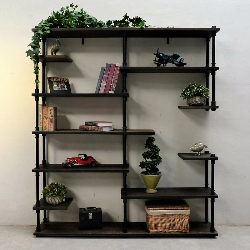 Flash Sale 🎁 Furniture Pipeline Nashville Industrial Mid-Century Etagere Bookcase,Black Metals & Espresso Wood 🛒 - Image 4