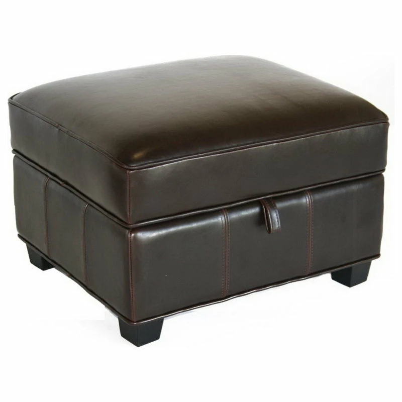 Cheapest ๐ฏ Baxton Studio Agustus Brown Leather Storage Ottoman ๐ - Image 2