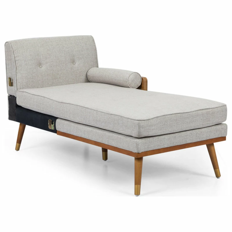 Promo ๐ GDFStudio Haddie Fabric Chaise Sectional, Beige And Dark Walnut ๐ - Image 9