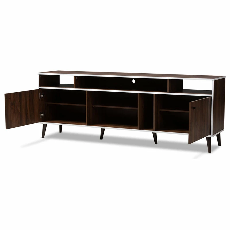 Best reviews of ๐ Baxton Studio Marion Mid-Century Modern Brown And White TV Stand ๐ - Image 3