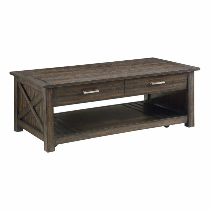 Cheap ๐ Domain Industries Inc. Lexicon Traine Wood Coffee Table In Dark Brown ๐ฅฐ - Image 4