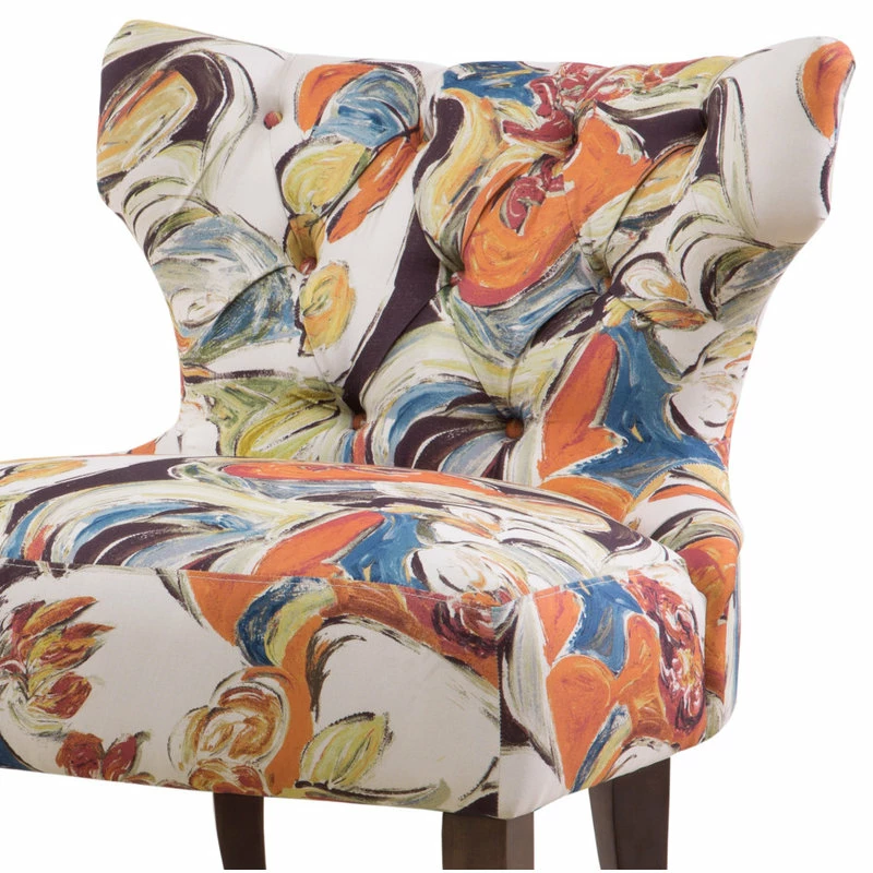Cheapest ๐ Olliix Madison Park Erika Hourglass Tufted Armless Chair, Multi ๐คฉ - Image 8