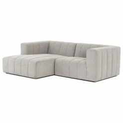 Budget ⭐ Zin Home Langham Channel Tufted 2 Piece Modular Sectional 88" 🌟