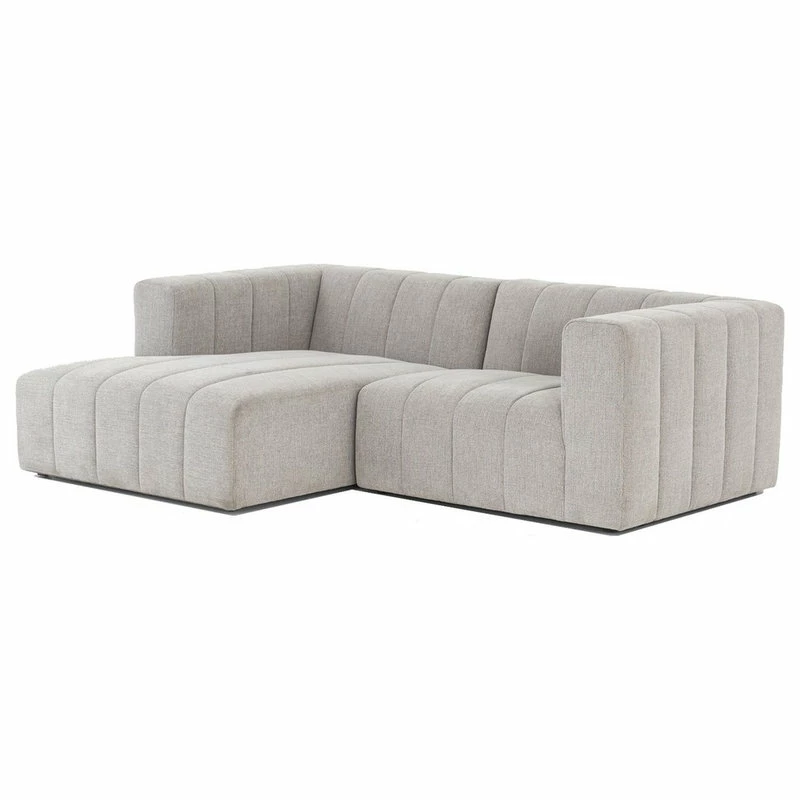 Budget ⭐ Zin Home Langham Channel Tufted 2 Piece Modular Sectional 88" 🌟