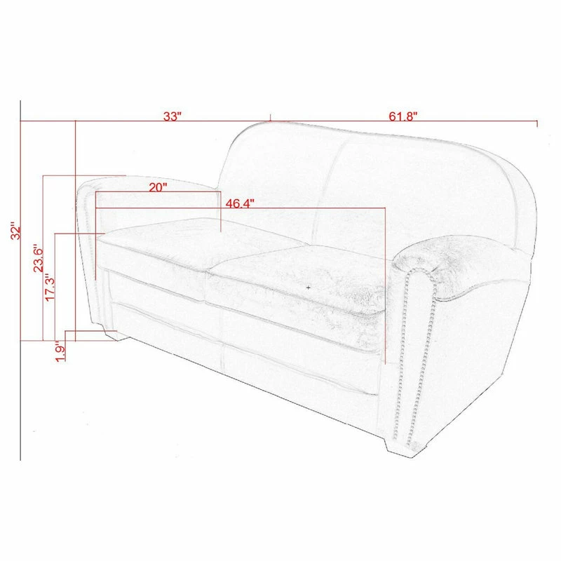 Best reviews of ๐ Pasargad Home Paris Club Genuine Leather Loveseat ๐ - Image 6