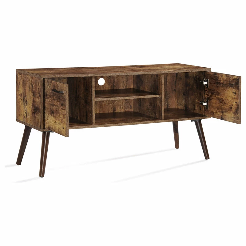 Cheapest 🥰 GDFStudio GDF Studio Amal Mid Century Modern Finished Fiberboard Entertainment Center, Pin ⭐ - Image 8