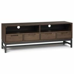 New 🧨 Simpli Home Ltd. Banting Mid Century Low TV Stand 🤩