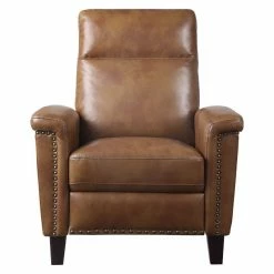 Best Pirce 💯 Domain Industries Inc. Lexicon Weiser Faux Leather Press Back Recliner In Brown 👏