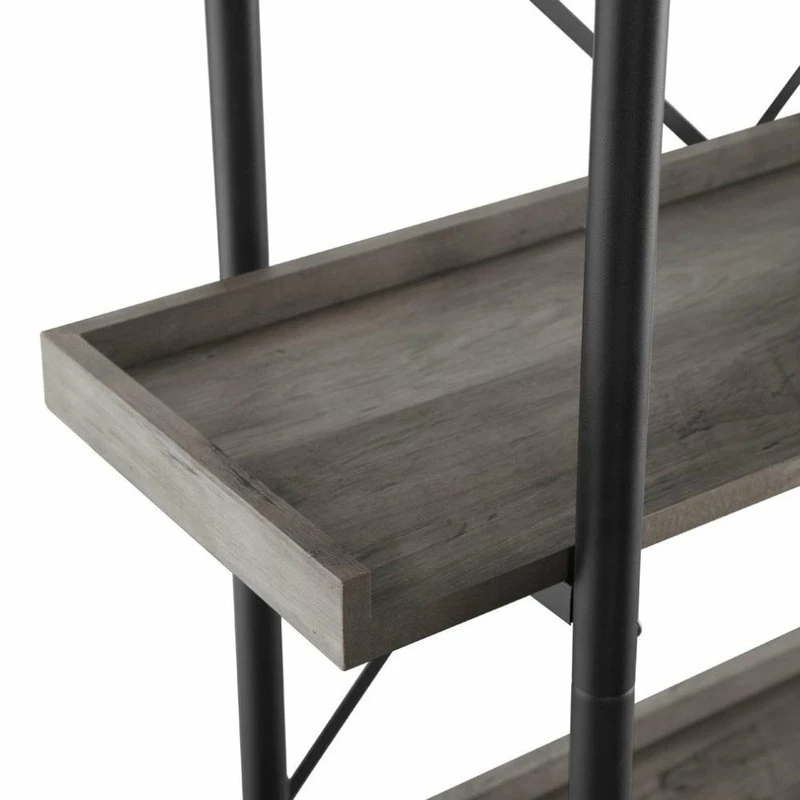 Budget ๐ Walker Edison 68" Industrial Metal Bookcase - Grey Wash ๐ฅฐ - Image 4