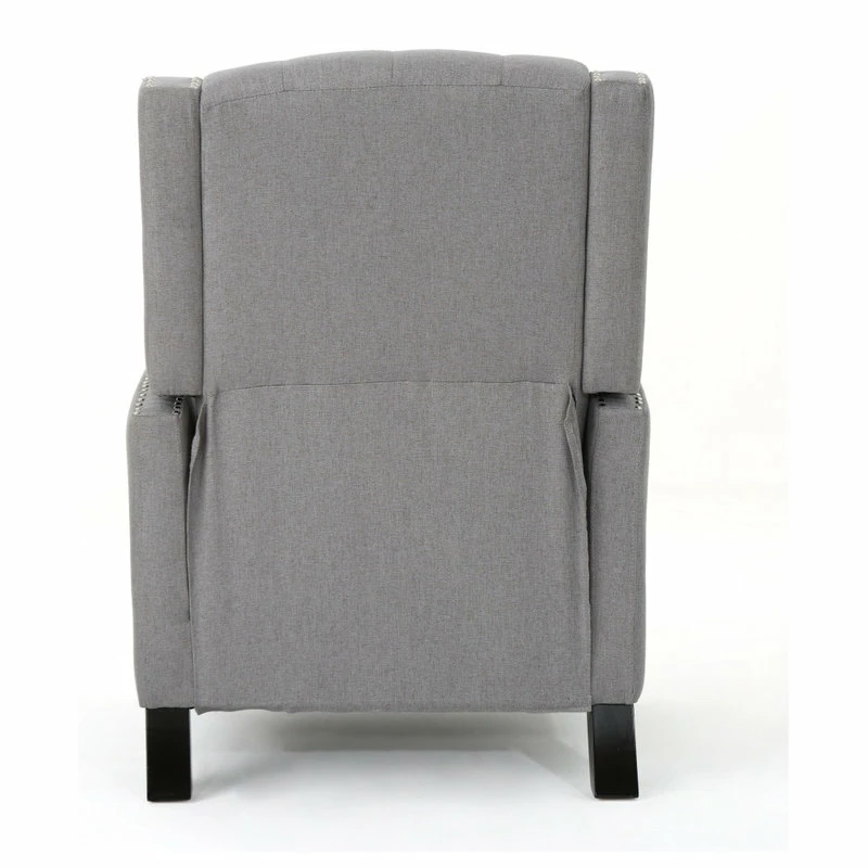 Coupon 🔔 GDFStudio GDF Studio Izaak Tufted Back Fabric Recliner Chair, Light Gray ⌛ - Image 13