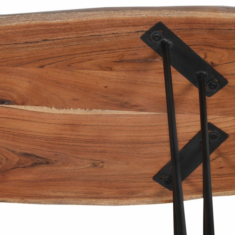 Budget 👍 Bolton Furniture, Inc. Hairpin Natural Live Edge Wood, Metal 48" Media Console Table, Natural 😀 - Image 6