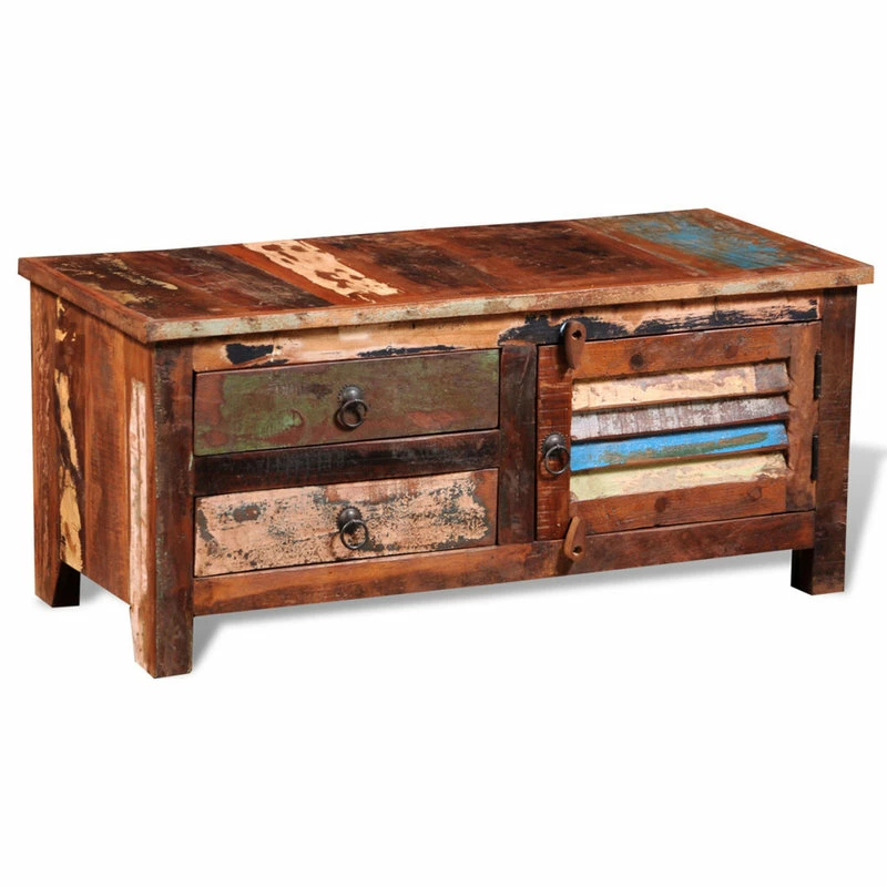 Hot Sale ๐ Vida XL LLC VidaXL Solid Wood Reclaimed TV Hi-Fi Cabinet Side Cabinet Bedside Drawer Chest ๐ - Image 4