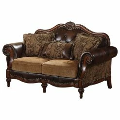Wholesale 🧨 Acme Furniture ACME Dreena Loveseat With 3 Pillows, PU And Chenille ❤️