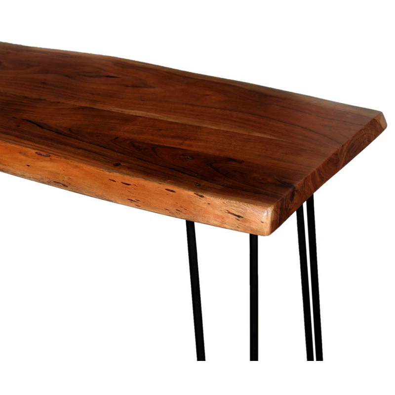 Budget 👍 Bolton Furniture, Inc. Hairpin Natural Live Edge Wood, Metal 48" Media Console Table, Natural 😀 - Image 5