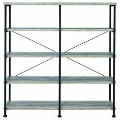 Flash Sale ๐ฏ Benzara, Woodland Imprts, The Urban Port Contemporary Style Wood And Metal Open Bookcase, Gray ๐