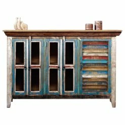 Wholesale 🤩 Crafters And Weavers La Boca Solid Wood Curio Cabinet, TV Credenza 🎁