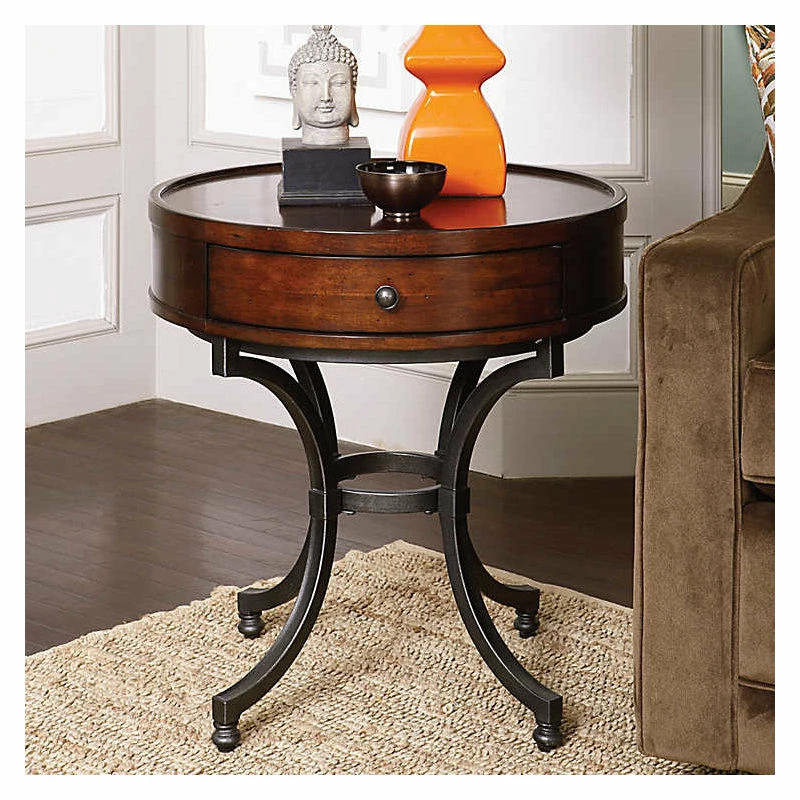 Best Sale 🔥 Hammary Furniture Barrow Round End Table By Hammary, Rich Amber ✨ - Image 2